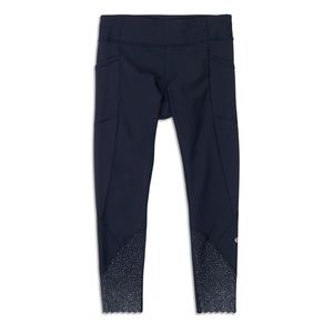Lululemon tight stuff legging navy blue